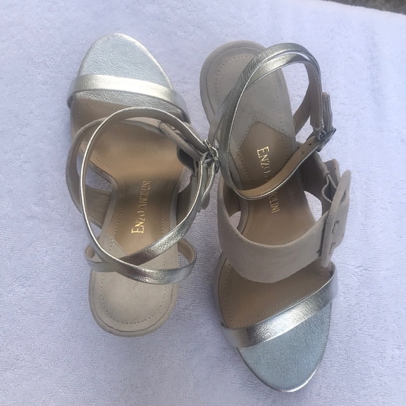 Enzo Angiolini Suede and Metallic Sandal - Picture 3 of 8